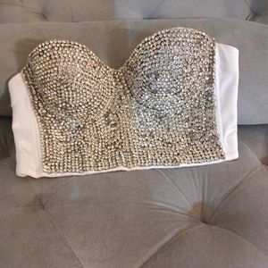 Bling bustier silver sz small